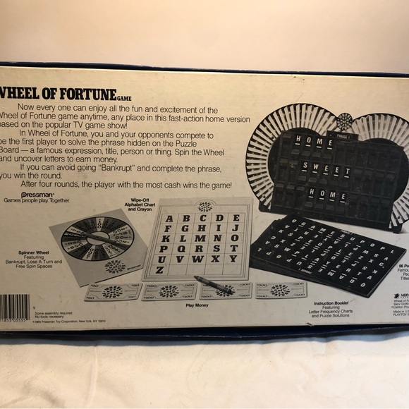Vintage Wheel Of Fortune Board Game 3rd Edition Pressman Complete 1985 - Picture 10 of 16
